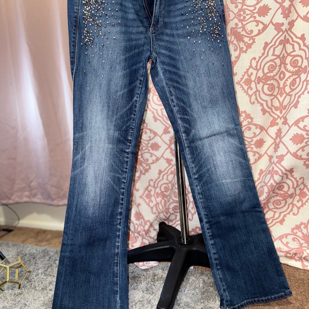Embellished Blue Jeans